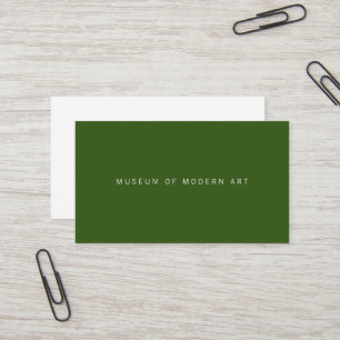Museum Minimal Center voor en achter twee bedrijve Visitekaartje