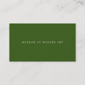 Museum Minimal Center voor en achter twee bedrijve Visitekaartje (Voorkant)