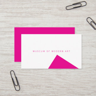 Museum Minimale Hoek Voorkant en Effen Achterkant  Visitekaartje