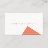 Museum Minimale Hoek Voorkant en Stevige Achterkan Visitekaartje (Voorkant)