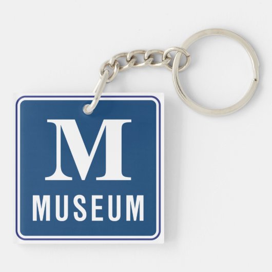 Museum Sign Sleutelhanger (Achterkant)