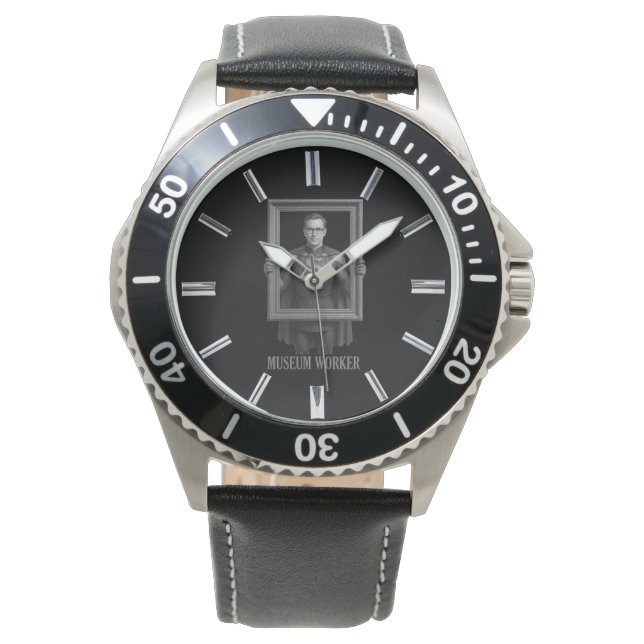 Museum Superhero RVS Horloge (Voorkant)