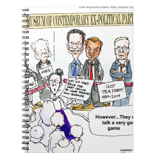 Museum van ex - politieke partijen Funny Gifts & T Notitieboek (Voorkant)