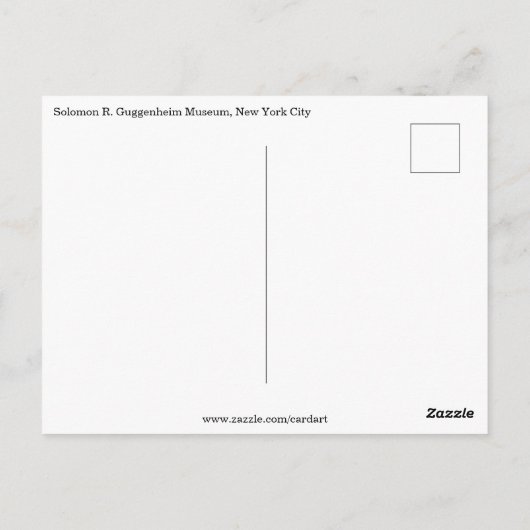 museum van guggenheim briefkaart (Achterkant)