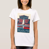 Museum van Philadelphia in Blue T-shirt (Voorkant)