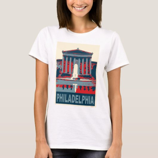 Museum van Philadelphia in Blue T-shirt (Voorkant)
