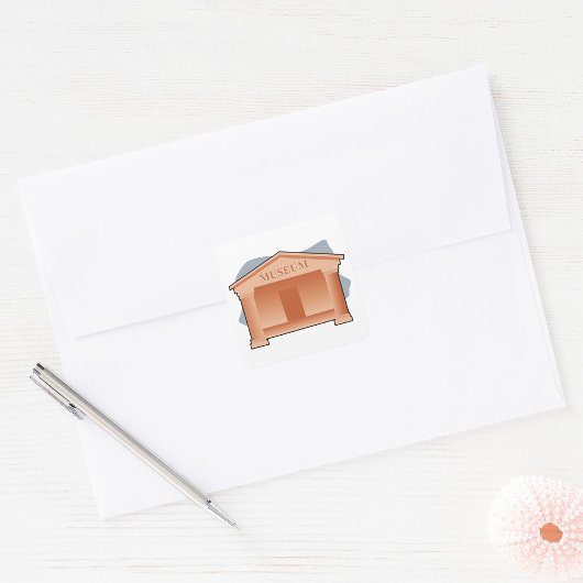 Museum Vierkante Sticker