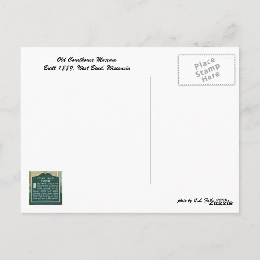 Museum voor oude cursussen briefkaart (Achterkant)