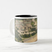 museum voor wetenschap en industrie in Chicago Ill Tweekleurige Koffiemok (Voorkant links)