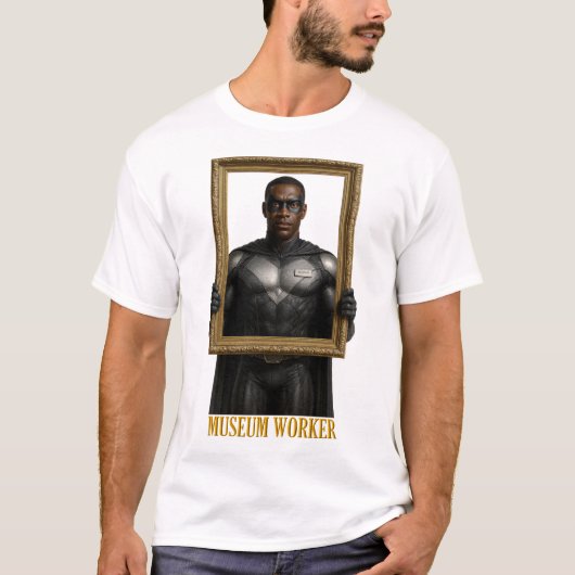 Museum Worker Superhero T-shirt (Voorkant)