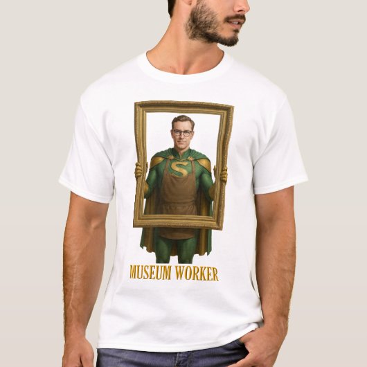 Museum Worker Superhero T-shirt (Voorkant)