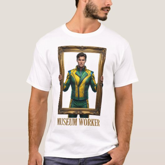 Museum Worker Superhero T-shirt (Voorkant)