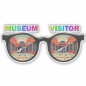 Museumbezoeker kiss-cut vinyl stickers (Voorkant)