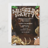 MUSEUMFEEST Dinosaurus Botten Mystery Cave Verjaar Kaart (Voorkant)