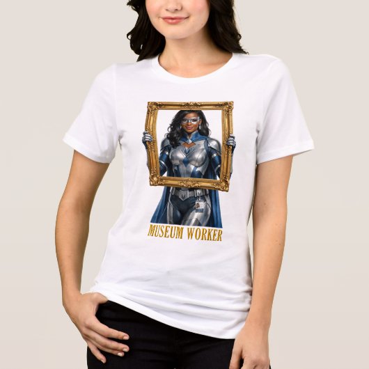 Museummedewerker Superheld T-shirt (Voorkant)