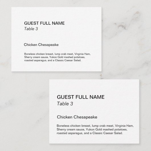 Museumstijl Placard Platte Plaats Kaart Plaatskaartje (Voorkant / Achterkant)