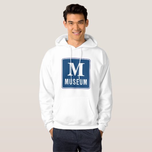 Museumteken Mannen Hoodie (Voorkant volledig)