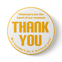 Museumvrijwilliger Dank u Button