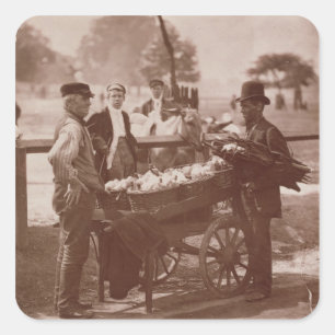 Mush Faker and Ginger Beer Maker, uit 'Street Lif' Vierkante Sticker