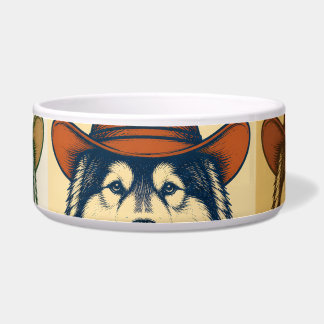 "Mush het, Cowboy", Alaskan Malamute Voerbakje