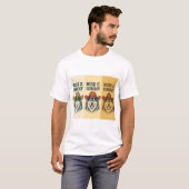 "Mush It, Cowboy", Alaskan Malamute T-shirt (Voorkant volledig)