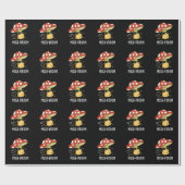 Mush-vroom Funny Fast Mushroom Pun Dark BG Cadeaupapier (Vlak)