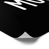 Mush-vroom Funny Fast Mushroom Pun Dark BG Poster (Hoek)