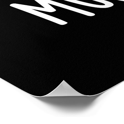 Mush-vroom Funny Fast Mushroom Pun Dark BG Poster (Hoek)