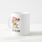 Mush-vroom Funny Fast Mushroom Pun Koffiemok (Voorkant links)