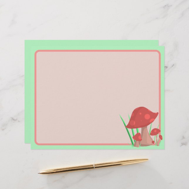 Mushie Garden Briefhoofd (Voorkant / Achterkant in situ)