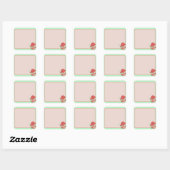 Mushie Garden Vierkante Sticker (Vel)