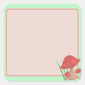 Mushie Garden Vierkante Sticker (Voorkant)