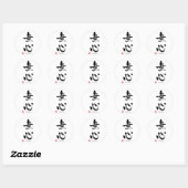 Mushin' KANJI (termen Budo) Ronde Sticker (Vel)