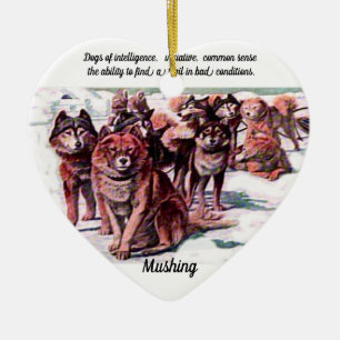 "Mushing" Keramisch Ornament