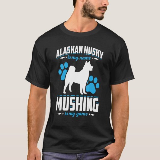 Mushing Race For Dog Sledding Dog Sled Rider Mushe T-shirt (Voorkant)