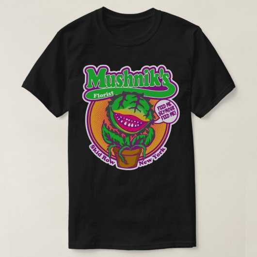 Mushniks Bloemist T-shirt (Design voorkant)