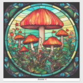 Mushroom Art Vinyl Sticker (Vel)