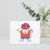Mushroom as Farmer with Axe Briefkaart (Staand voorkant)