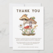 Mushroom Baby shower Bedankt Card | Gepersonalisee (Voorkant)