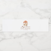 Mushroom Baby Shower Food and Beverage Label Set Waterfles Etiket (Enkel label)