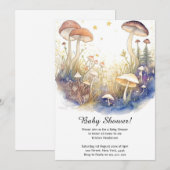 Mushroom Baby shower Invitation Kaart (Voorkant / Achterkant)