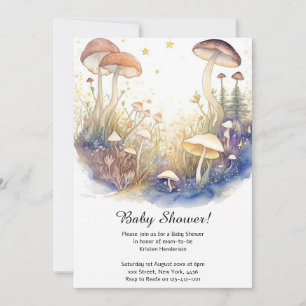 Mushroom Baby shower Invitation Kaart