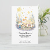 Mushroom Baby shower Invitation Kaart (Staand voorkant)
