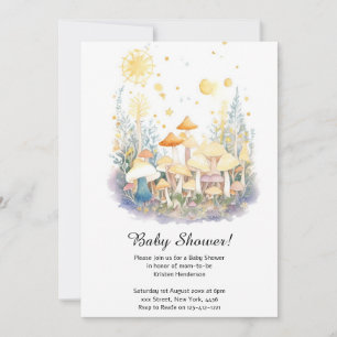 Mushroom Baby shower Invitation Kaart