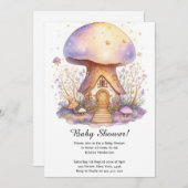 Mushroom Baby shower Invitation Kaart (Voorkant / Achterkant)