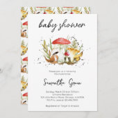 Mushroom Baby shower Invitation Kaart (Voorkant / Achterkant)