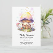 Mushroom Baby shower Invitation Kaart (Staand voorkant)