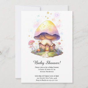 Mushroom Baby shower Invitation Kaart