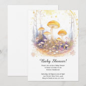 Mushroom Baby shower Invitation Kaart (Voorkant / Achterkant)