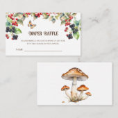 Mushroom Baby shower Luier Raffle Tickets Informatiekaartje (Voorkant / Achterkant)